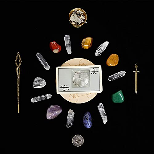 Portable Altar Kit with Crystals, Sage and Cloth