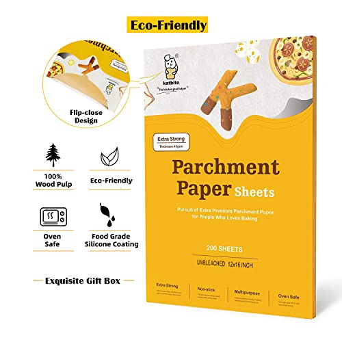 Unbleached Parchment Paper - 200Pcs 12x16