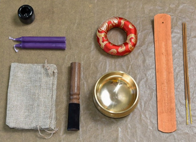 Ritual/Occult Meditation Kit with Singing Bowl