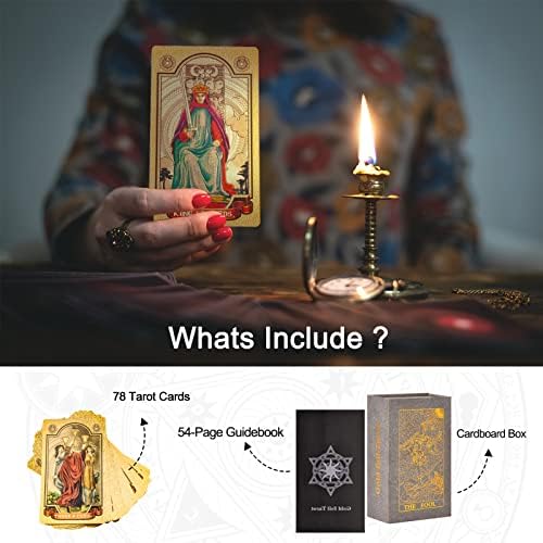 Gold-Foil Traditional Tarot Deck (78 Cards)