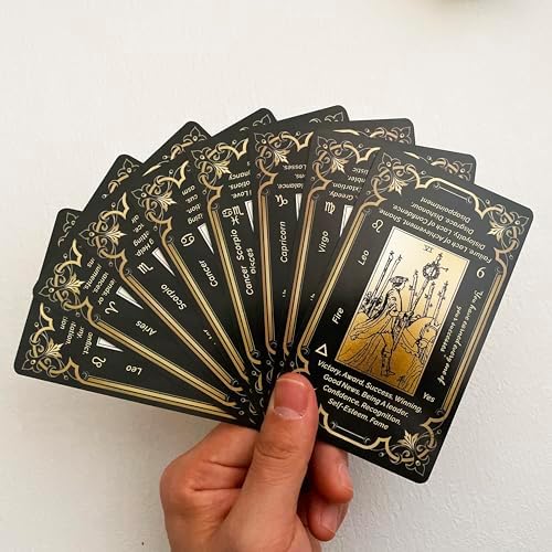 Black and Gold Gilded Tarot Cards