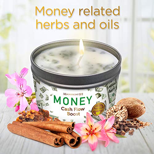 Money Magick Candle for Cash Flow Boost - Sage Cinnamon Scented